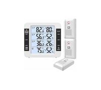 Thermomètre connecté intérieur/extérieur - 3 capteurs sans fil - Plage de mesure : -50 à 70 °C - Humidité : 10 à 99 %