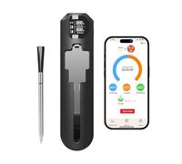 Thermomètre Cuisine Sans Fil | Sonde à Viande Bluetooth & Wi-Fi Longue Portée 250m | Double Capteur Étanche IP67 avec Alarme via App Type-C Charge | Idéal pour BBQ, Four, Gril, Fumoir et Sous Vide
