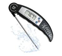 Thermometre Cuisine, Thermomètre à viande, Thermometre Cuisson Lecture Instantanée, Rétroéclairage LCD & Calibration, Sonde Pliable, pour Cuisson, Viande, BBQ