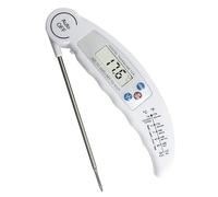 Thermometre Cuisine, Thermomètre à viande, Thermometre Cuisson Lecture Instantanée, Rétroéclairage LCD & Calibration, Sonde Pliable, pour Cuisson, Viande, BBQ, Blanc