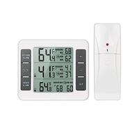 Thermomètre D'alarme De Réfrigérateur Numérique Sans Fil Réfrigérateur Maison Intérieur Extérieur Capteur Thermomètre Horloge Alimenté Par Batterie Moniteur Précis(18cm)