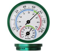 Thermomètre - d'aluminium, 5,8×5,1×1,3cm Compteur de température du réfrigérateur Conception sans pile | Moniteur de température et d'humidité Indicateur climatique compact, Mini hygromètre