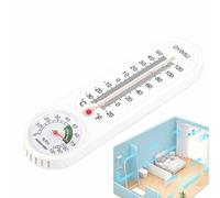 Thermomètre D'ambiance - Analogique, Hygromètre Intérieur, Mécanique | Compteur De Température Et D'humidité À Deux Lectures, Support Mural Pour La Maison, Le Bureau, La Crèche, Chambre De Bébé,