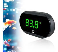 Thermomètre d'aquarium numérique sans fil avec écran tactile LED - Mini thermomètre marin pour aquarium, eau douce, eau de mer, reptiles