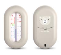 Suavinex, Thermomètre de Bain pour Bébé, Sans Mercure, Sans Piles, Précis, Résistant, Rapide et avec Échelle de Couleur, Degrés ºC et ºF, Flotte dans l'Eau, +0M, Design Wild&Free, Gris