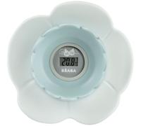 BEABA, Thermomètre de bain "Lotus", Digital, Multifonctions, Prise température de la pièce et du bain, Forme ludique Fleur, Green Blue