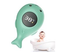 Thermomètre De Bain De Bébé, Ecran LED,belle Forme De Baleine,Thermomètre De Bain Digital Étanche Et Mesure Précise De La Température Pour Mesurer La Température De L'eau Pour Piscine, Baignoire, Spa