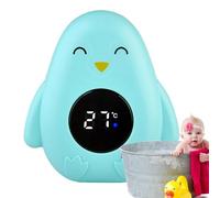 Thermomètre de bain de bébé numérique flottant - Jauge de température d'eau LED en forme de pingouin | Jouet de bain sûr et amusant pour bébés, tout-petits, garçons et filles |
