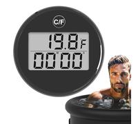 Thermomètre de bain de glace | Compteur de flotteur numérique à double échelle avec minuterie | Accessoire imperméable pour baignoire de trempage à froid | fiable pour salle de bain, douche, piscine