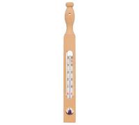 Thermomètre de bain en bois de hêtre naturel