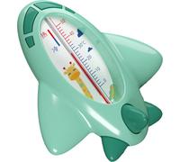 Thermomètre de bain pour bébé en forme d'avion Belle température de l'eau multifonctionnelle pour les tout-petits Vert vert