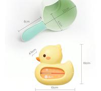Thermomètre de bain pour bébé, mesure de la température de l'eau de bain pour nouveau-né et nourrisson, thermomètre de baignoire d'intérieur pour usage domestique poire blanche,jaune canardABS