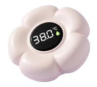 Thermomètre de bain pour bébé, thermomètre de baignoire à alerte couleur, thermomètres bain à fleurs flottantes pour bébé pour la sécurité du temps des nourrissons et des tout-petits, Beig