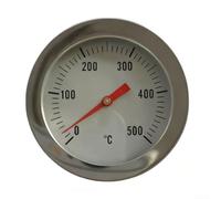 Thermomètre de barbecue analogique précis en acier inoxydable 52 mm | Plage de mesure de 0 à 500 °C, grand écran de 52 mm, facile à lire à travers le verre, idéal pour les fours et les barbecues