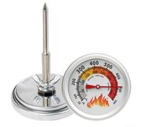 Thermomètre de barbecue en acier inoxydable avec affichage à double échelle Celsius/Fahrenheit, support de filetage à 5 vis pour barbecue extérieur, cuisson au four, remplacement de la jauge de