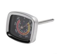 Thermomètre de barbecue en acier inoxydable - Échelle transparente - Noir | Contrôle précis de la température, grand cadran transparent, corps en acier inoxydable, plage de 50 à 700 °C