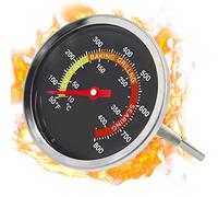 Thermomètre de barbecue en acier inoxydable - Jauge de température de précision pour des lectures précises en temps réel jusqu'à 500 ℃ [BQ23]