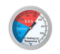 Thermomètre de barbecue fabriqué en acier inoxydable pour une utilisation durable, dispose d'une transparence pour une lecture facile de la température et des conseils de cuisson fiables à haute