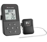 Thermomètre de barbecue numérique TFA Dostmann 14.1504 capteur filaire, alarme, avec minuteur, surveillance de la température à coeur