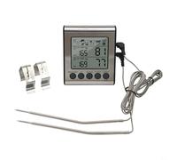 Thermomètre de barbecue précis avec écran LCD rétroéclairé pour une utilisation jour et nuit (double sonde)
