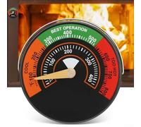 Thermomètre de cheminée avec mesure de précision de la température, grand pour cadran, et support magnétique pour poêles à bois (C)
