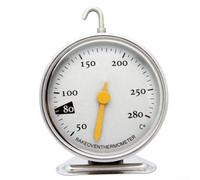 Thermomètre de cuisine analogique en verre résistant à la chaleur | Affichage analogique, pas besoin d'électricité, plage de 50 à 280 °C, grands chiffres, facile à lire à travers la porte