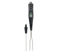 Thermomètre de Cuisine Electronique Embouts Interchangeables avec Alarme Cuisson Noir / Argent