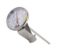 Thermomètre de cuisine en acier inoxydable - Grand cadran à aiguilles avec graduations claires - Mesure précise pour le lait chaud, le café, la viande frite - Sonde longue pour plus profonds