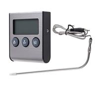 Thermomètre de cuisine numérique avec longue sonde d'alarme pour la cuisson des aliments, de la viande, du fumoir, du four, des outils de mesure de haute précision thermomètre sonde