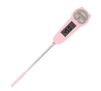 Thermomètre de cuisson - de température de l'eau | Thermomètre avec grand écran LCD | Sonde de nourriture longue avec bouton pour boisson chaude | Bouton thermomètre pour cuisine, barbecue, sucre,