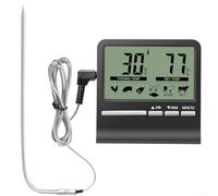 Thermomètre de cuisson numérique compact avec une sonde en acier inoxydable 304 (noir)