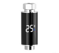 Thermomètre de douche à affichage LED avec thermostat intelligent pour le bain, jauge d'eau réelle et indicateur de sécurité tricolore, alimenté par hydroélectricité,