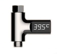 Thermomètre de douche éclairé par LED - Fonctionnement par débit d'eau - Affichage rotatif à 360 degrés - Pour une observation en temps réel de la température (A)