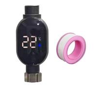 Thermomètre de douche étanche avec affichage numérique du robinet, jauge d'eau à code couleur LED, lecteur de température d'eau de bain Celsius, bébé (up)
