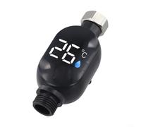 Thermomètre de douche numérique à affichage LED, compteur de douche numérique, moniteur de température de robinet numérique compatible avec tuyaux de 1,27 cm pour l'eau du bain