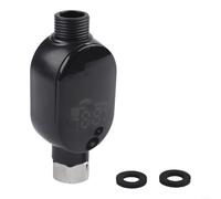 Thermomètre de douche numérique à LED avec connexion G1/2 en temps réel pour la sécurité du bain, indicateur à code couleur (bleu/vert/rouge), interface en acier inoxydable 304, noir (B)