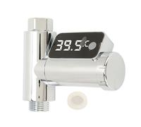Thermomètre de douche numérique, indicateur de température de l'eau avec écran rotatif pour salle de bain et cuisine, petit format, en plastique