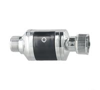 Thermomètre de douche numérique LED Affichage de la température de l'eau pour le ménage Salle de bain Pommeau de douche Tube 1/2 pouce Interface Argent ABS Galvanoplastie PC Capteur précis Facile à