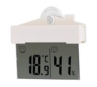Thermomètre De Fenêtre Extérieur à Affichage Numérique LCD, Thermomètre à Ventouse En Forme De Maison, Hydromètre Numérique LCD, Adapté Aux Stations Météorologiques Intérieures Et Extérieures Pouvant