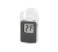 Hama Thermomètre de fenêtre Int./Ext. numérique 7,5×4,6 cm, ventouse, batterie incluse, gris