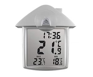 Thermomètre de fenêtre solaire à ventouse
