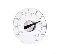 Thermomètre de fenêtre transparent résistant aux intempéries pour jardin | Plage de mesure de -40 à 50 °C, analogique sans réaction rapide, plastique résistant aux intempéries