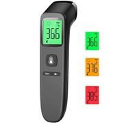 Thermomètre de fièvre pour bébés, enfants, adultes, sans contact, thermomètre frontal, thermomètre infrarouge numérique avec valeurs de mesure précises instantanées, alarme de fièvre, écran LCD et 35