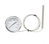 Thermomètre de four en acier inoxydable, sonde haute température 0°C-600°C avec câble de 1 m pour four, chaudière, utilisation industrielle