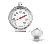 Thermomètre de Four Thermomètre de Four en Acier Inoxydable - Grand Cadran Facile à Lire Plage de Température 0-400°C Suspendu ou Monté Idéal pour Cuisiner sur le de Cuisine et le Gril
