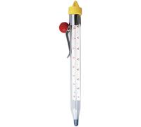 Thermomètre de friture, modèle L-19, 8,1 x 1,4 in, thermomètre de cuisine en verre avec clip réglable en acier inoxydable 304, plage 100 à 400 °F, pour bonbons, confiture, sirop, pâtisserie