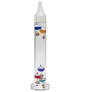 Thermomètre de Galilée en verre, base style colonne romaine, objet décoratif pour la maison et la chambre, mesure précisément de 18 à 26 °C, cadeau original pour amis, sûr et fiable