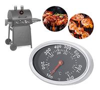 Thermomètre de gril, thermomètre de fumeur de barbecue ovale jauge de température de viande jauge de température de gril pour l'extérieur pour la cuisson des grillades