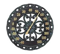 Thermomètre de jardin suspendu - Thermomètre d'extérieur vintage - Thermomètre décoratif à suspendre pour garage, terrasse, arrière-cour - Élégant thermomètre mural et de clôture - Parfait pour