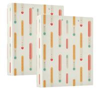 Thermomètre de jour des médecins de 3,8 cm, classeurs ronds avec porte-bloc 1/2 paquet de fournitures de bureau à couverture rigide
